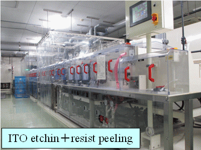 ITO etchin＋resist peeling